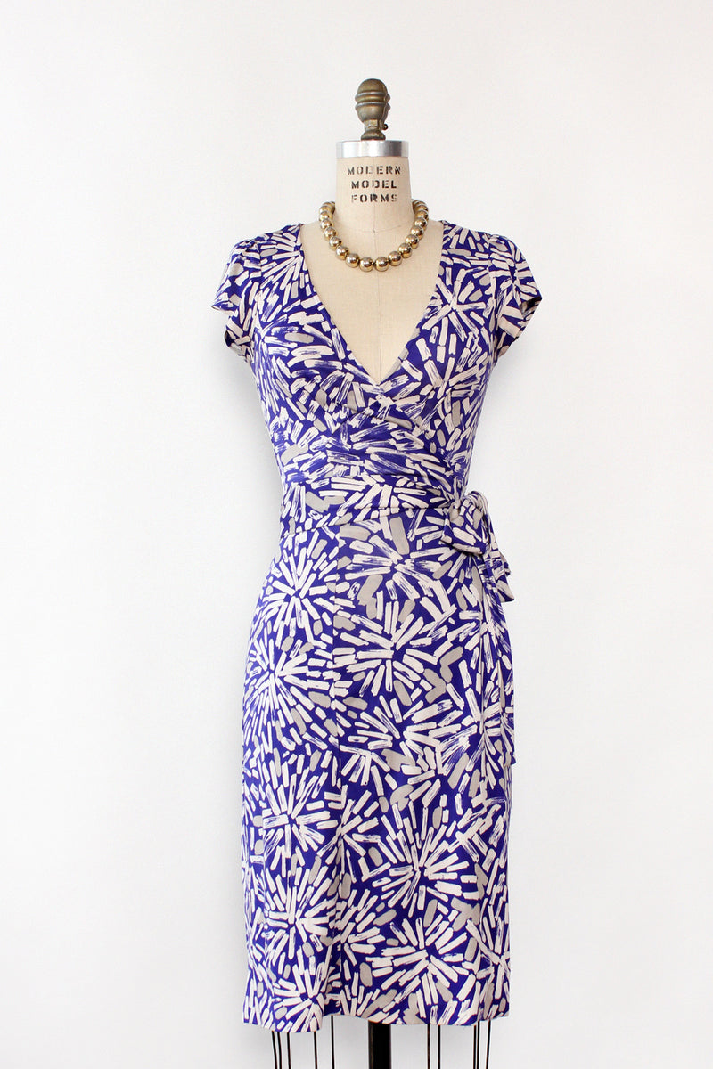 DVF Paintstroke Silk Wrap Dress S/M – OMNIA